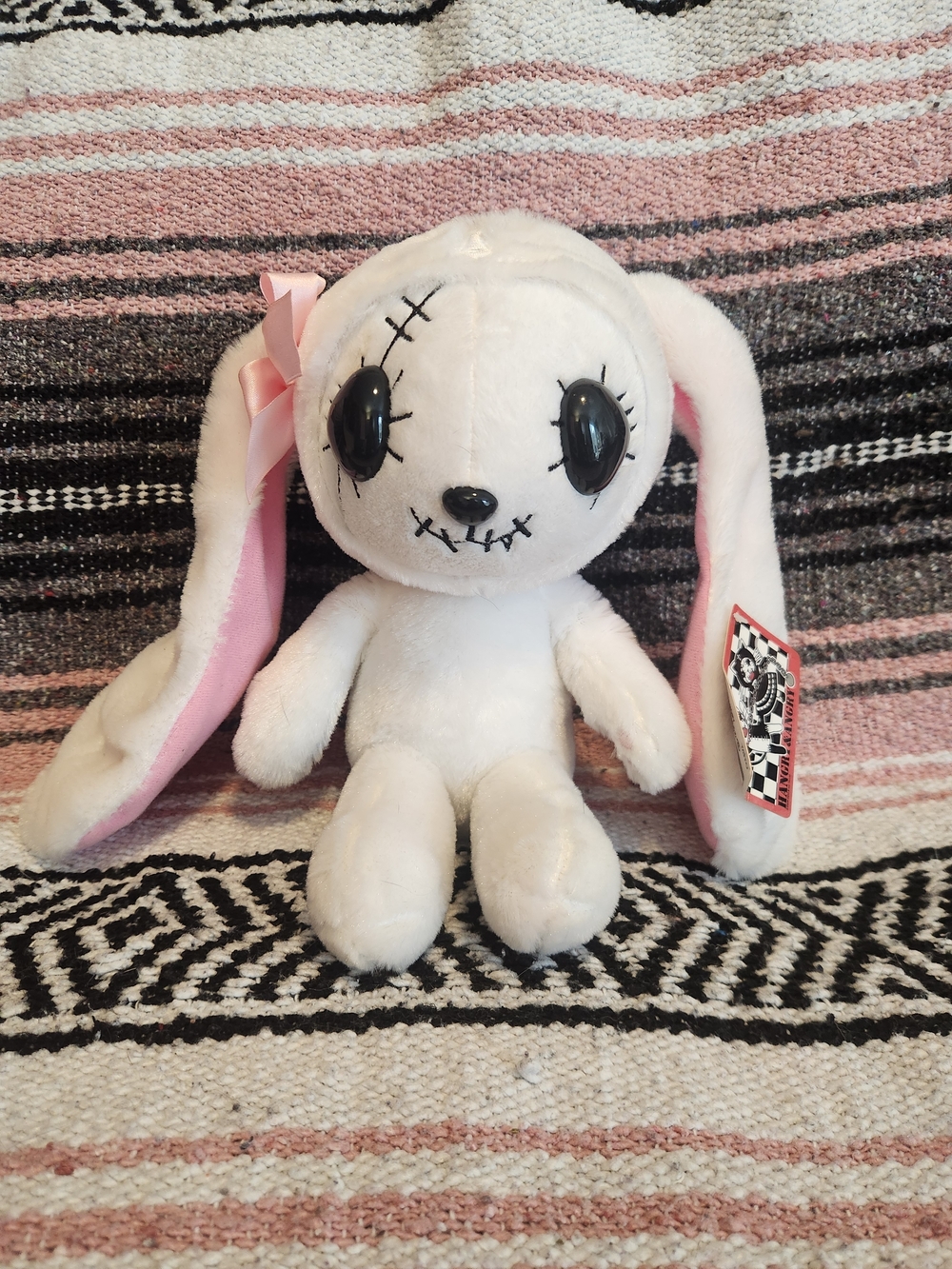 H.Naoto White Rabbit Cross plush Hangry and Angry Visual Kei